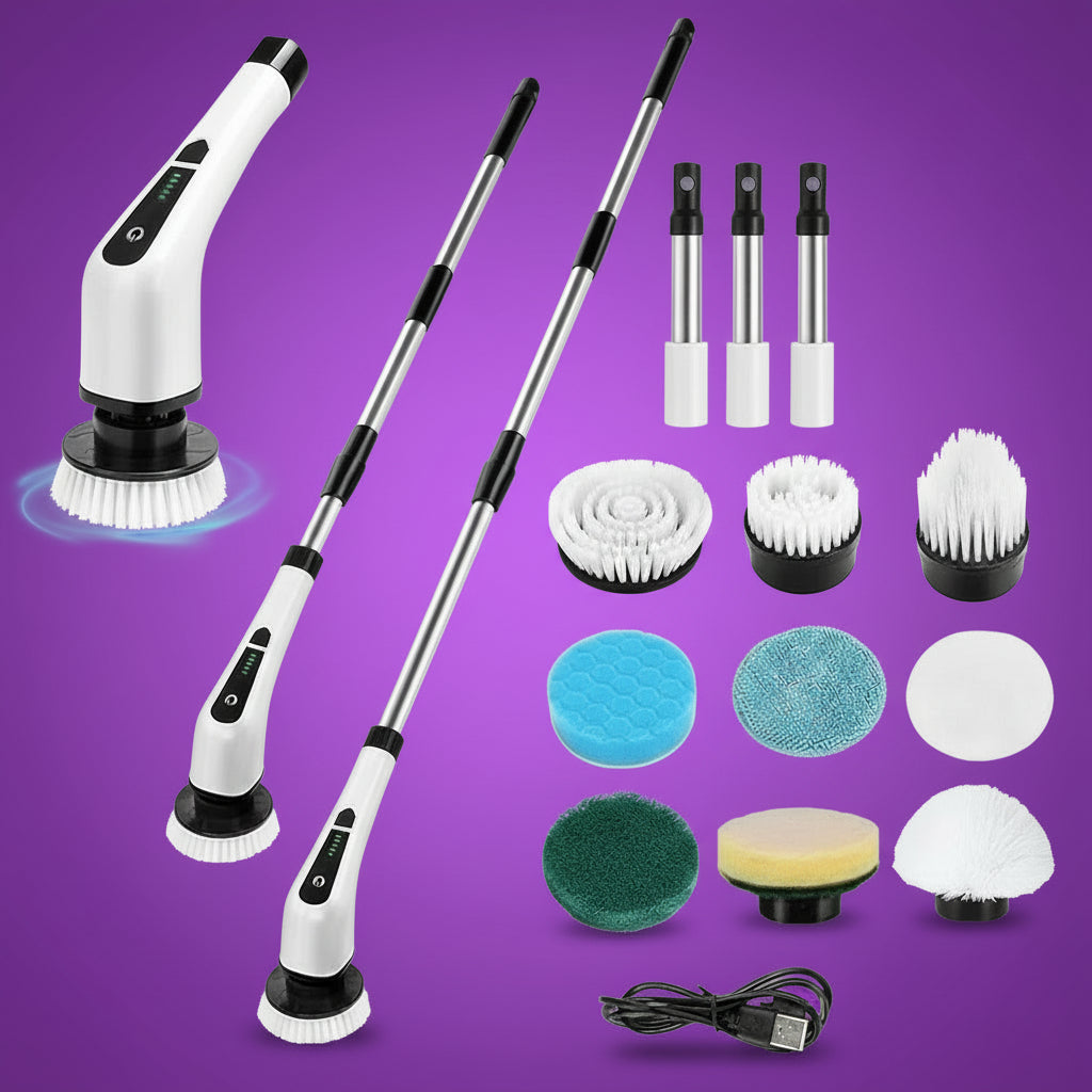 9 in 1 Cordless Electric Spin Scrubber Cleaning Brush Scrubber for Cleaning Electric Mop | Floor Cleaning Bathroom Cleang Machine (Multi)