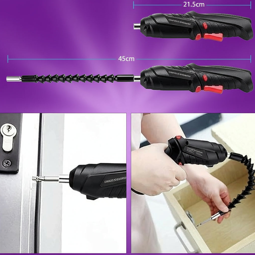 47 in 1 Electric Screwdriver and Bit Set – Easy-to-Use Tool for Home Repairs, Assembly, and DIY Projects Max Torque Electric Rotatable with Case LED Light Drill Screwdriver Multi-Angle