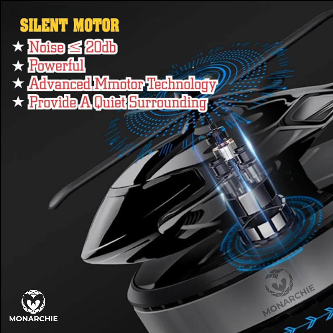 Solar-Powered Helicopter Car Air Freshener with Aroma Diffuser (Silver)