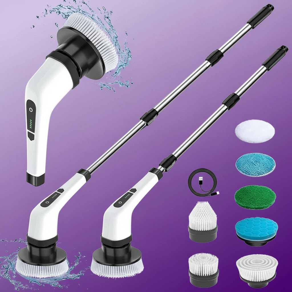 9 in 1 Cordless Electric Spin Scrubber Cleaning Brush Scrubber for Cleaning Electric Mop | Floor Cleaning Bathroom Cleang Machine (Multi)