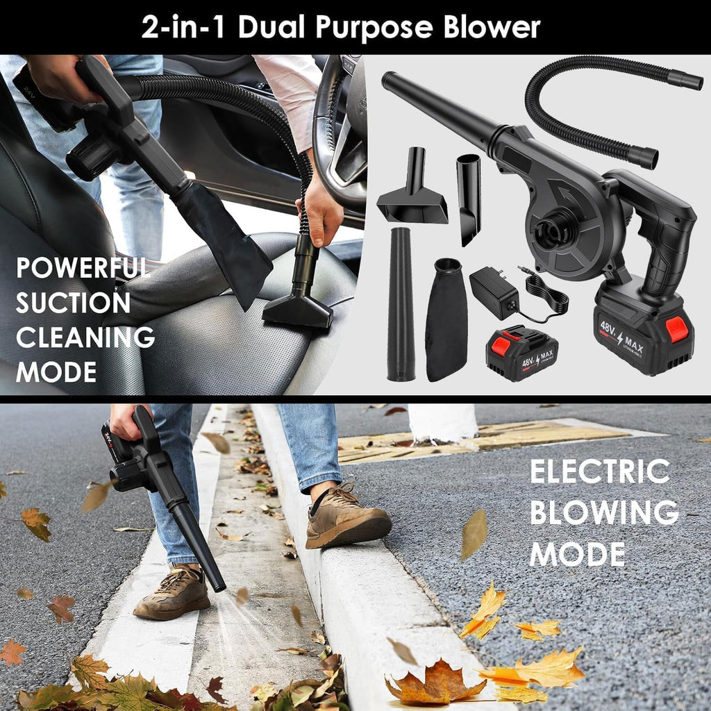 Portable Cordless Air Blower and Vacuum for Gardening & Cleaning